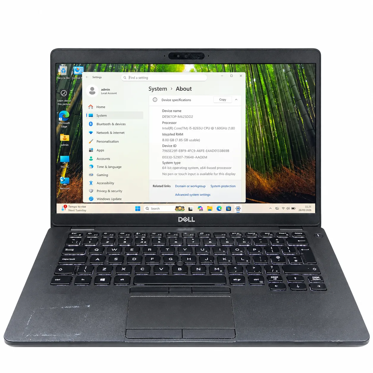 Dell Latitude 5400 14" FHD i5-8265U 8GB RAM 256GB SSD Windows 11 Backlit Laptop